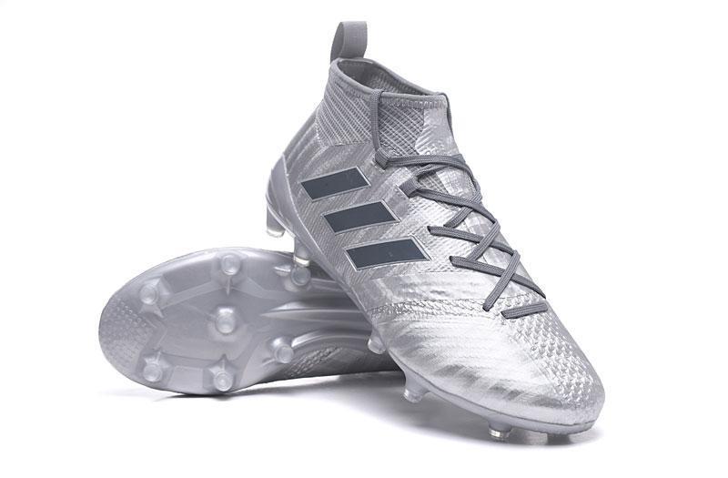 Adidas ACE 17.1 Magnetic Control FG Soccer Cleats Silver Metallic