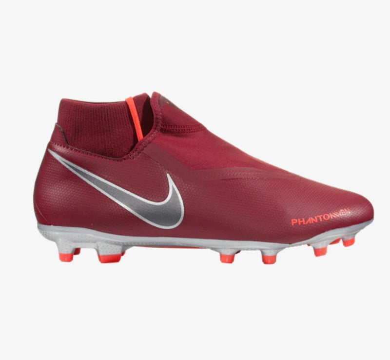 Nike Phantom Vision Elite DF FG Soccer Cleats Maroon Silver Black