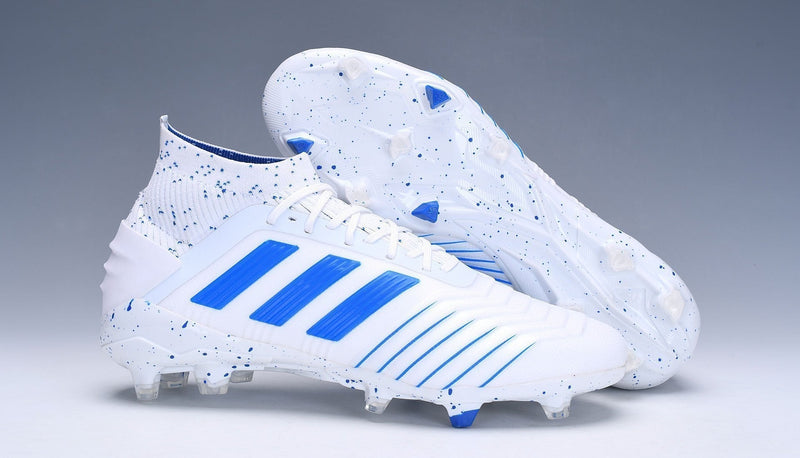 New Adidas Predator 19.1 FG Soccer Cleats Shoes White Blue