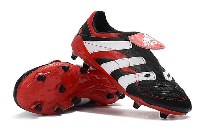 New Adidas Predator Accelerator FG Electricity Soccer Cleats Shoes Black Red White