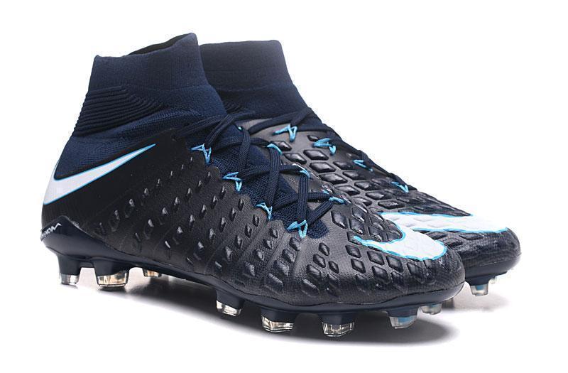 Nike Hypervenom Phantom III DF FG Soccer Cleats Black White