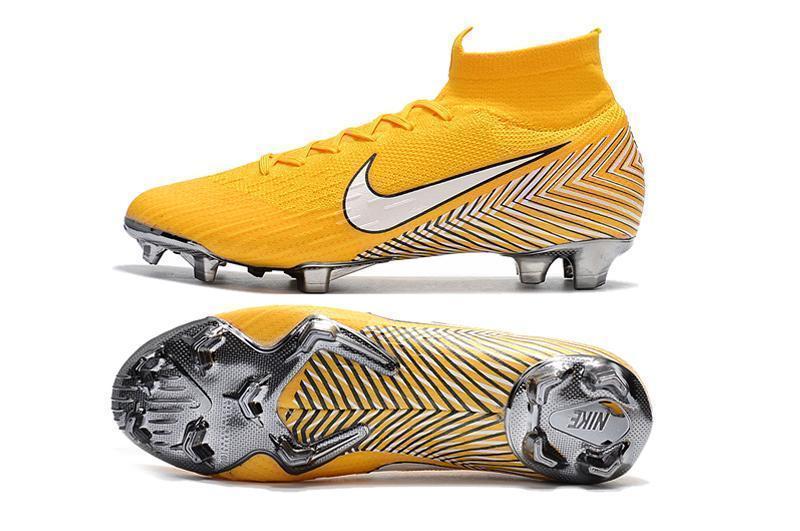 NIKE Mercurial Superfly VI 360 Elite Neymar FG Yellow White High Cut