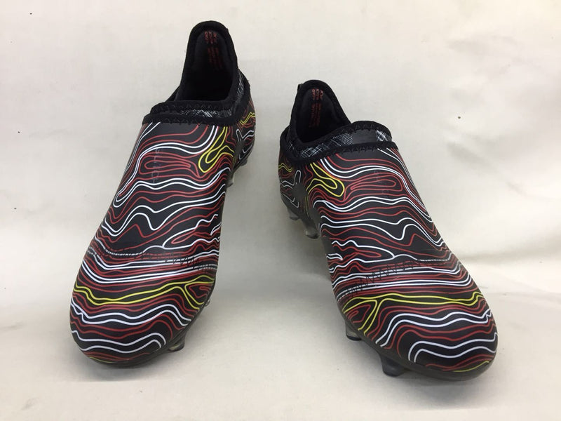 New Adidas Glitch Skin 17 FG Soccer Cleats Black Fluorescent Red White