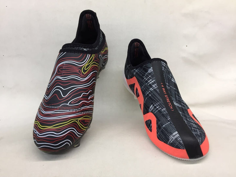 New Adidas Glitch Skin 17 FG Soccer Cleats Black Fluorescent Red White