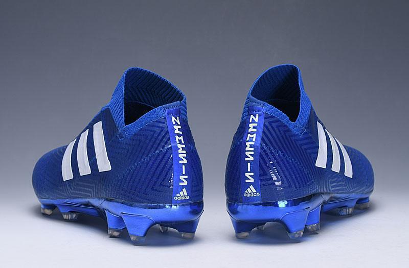 New Adidas Nemeziz 18+ FG Soccer Cleats Shoes Blue White