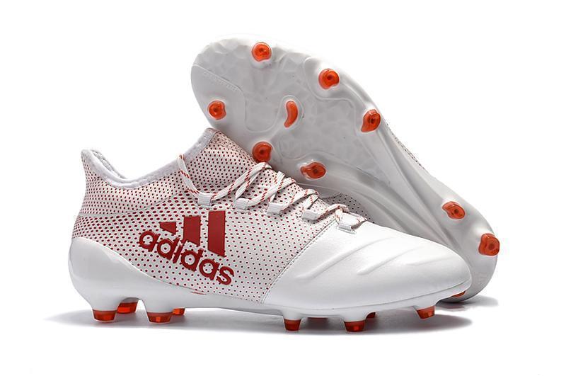 New Adidas X Series Leather FG Soccer Cleats Shoes White Orange