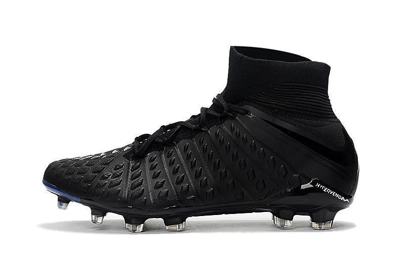 Nike Hypervenom Phantom III DF FG Soccer Cleats All Black