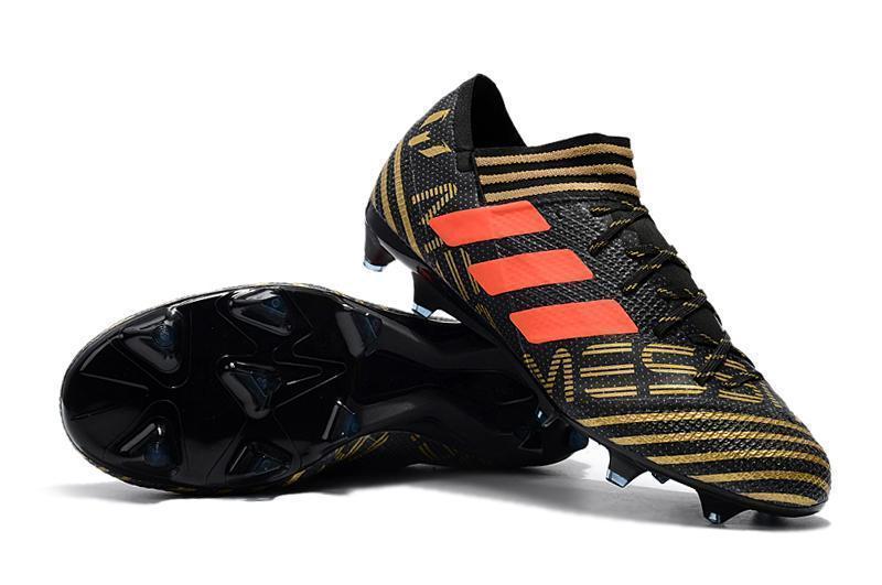 New Adidas Nemeziz Messi FG Soccer Cleats Shoes Black Orange Gold