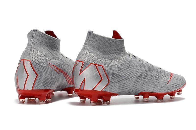 NIKE Mercurial Superfly VI 360 Elite AG High Cut Silver Red