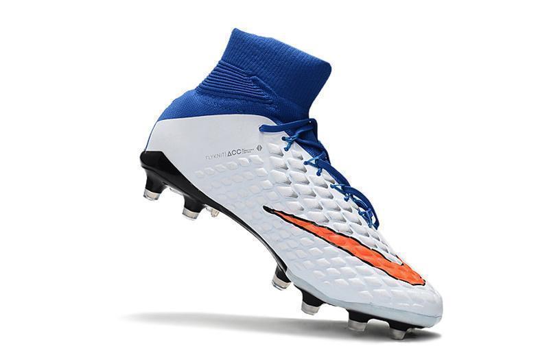 Nike Hypervenom Phantom III DF FG Soccer Cleats Blue White Red