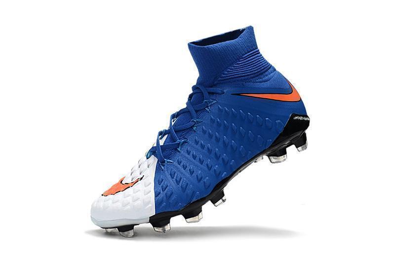 Nike Hypervenom Phantom III DF FG Soccer Cleats Blue White Red