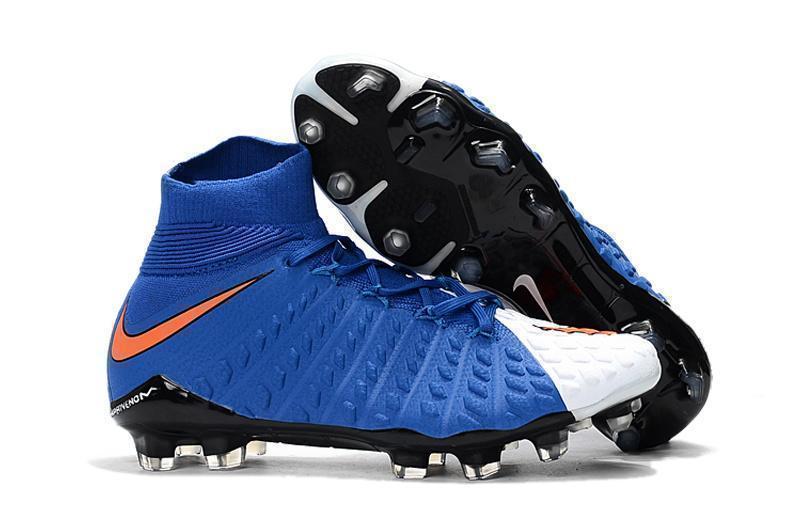 Nike Hypervenom Phantom III DF FG Soccer Cleats Blue White Red