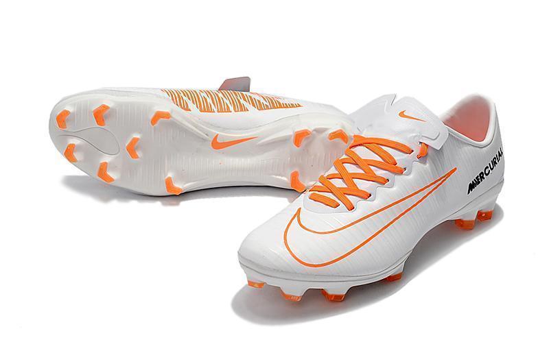 Nike Mercurial Vapor XI FG Soccer Cleats White Orange Black