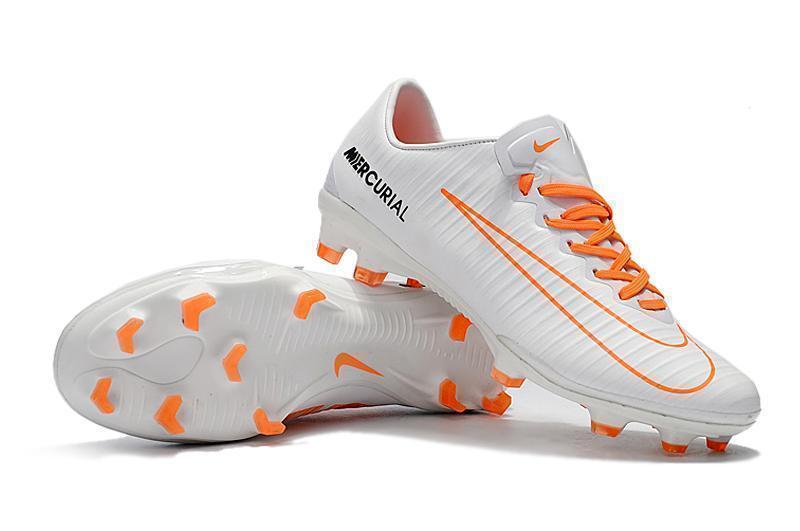 Nike Mercurial Vapor XI FG Soccer Cleats White Orange Black