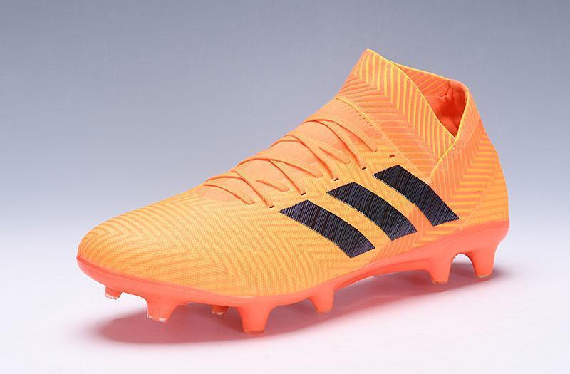 New Adidas Nemeziz 18 + FG Soccer Cleats Shoes Orange Black