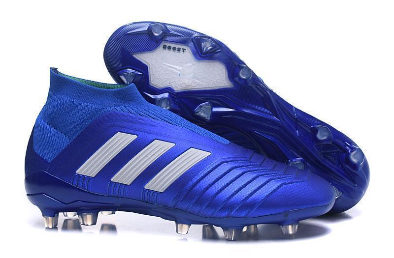 Adidas Predator 18+ FG Soccer Cleats Royal Blue White