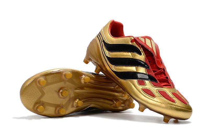 Adidas Predator Precision FG Soccer Cleats Golden Red Black