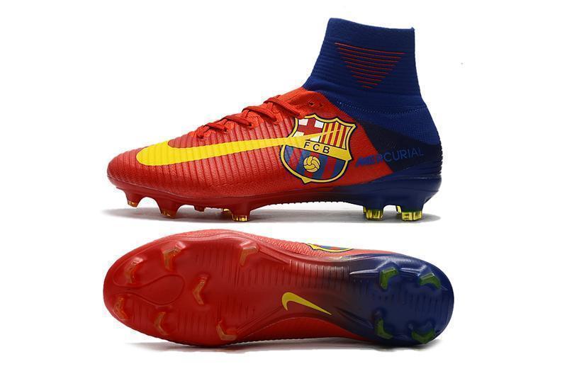 Nike Mercurial Superfly V Barcelona FG Soccer Cleats Red Blue Yellow