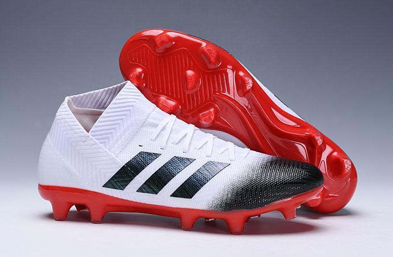 New Adidas Nemeziz 18.1 Spectral Mode FG Soccer Cleats Shoes White Red