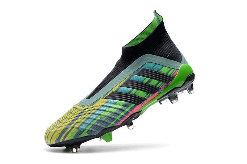 Adidas Predator 18+ FG Soccer Cleats Green Black Blue Yellow