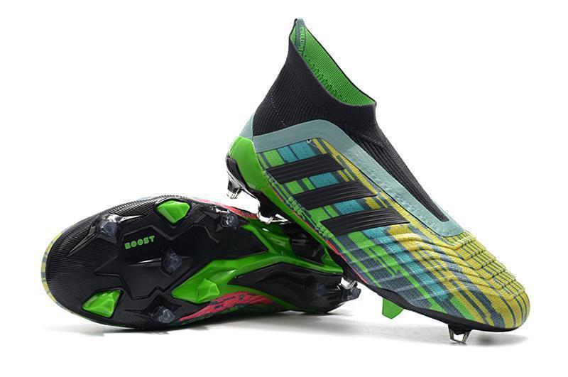 Adidas Predator 18+ FG Soccer Cleats Green Black Blue Yellow