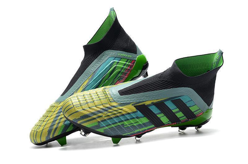 Adidas Predator 18+ FG Soccer Cleats Green Black Blue Yellow