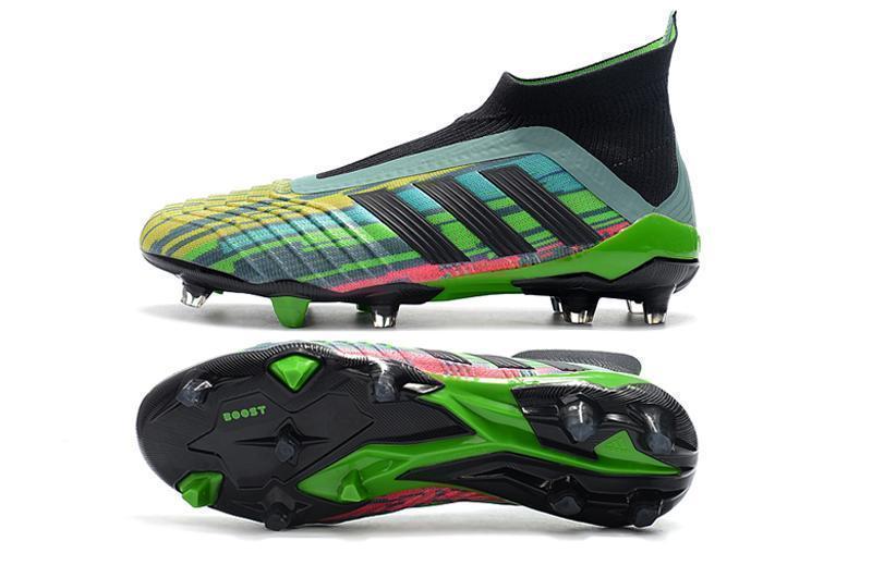 Adidas Predator 18+ FG Soccer Cleats Green Black Blue Yellow