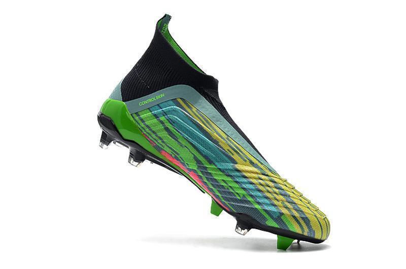 Adidas Predator 18+ FG Soccer Cleats Green Black Blue Yellow