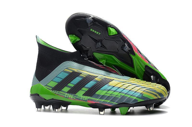 Adidas Predator 18+ FG Soccer Cleats Green Black Blue Yellow