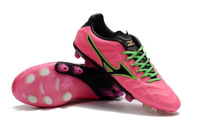 Mizuno Rebula V1 FG Soccer Cleats Pink Black Green