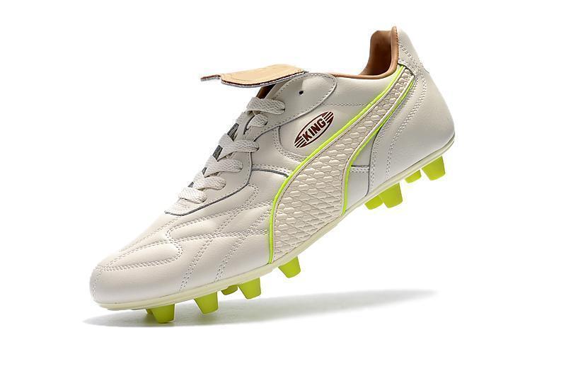 Puma King FG Football Shoes White/Green