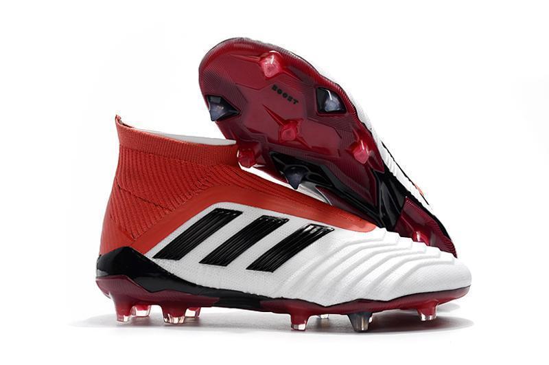 New Adidas Predator 19.1 FG Soccer Cleats Shoes Red Black White