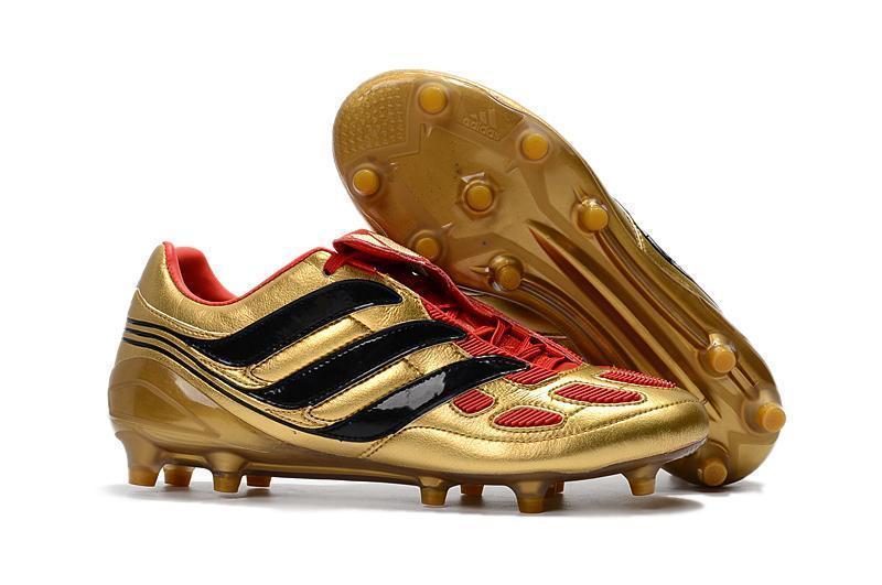 New Adidas Predator Accelerator  FG Soccer Cleats Shoes Gold Red Black