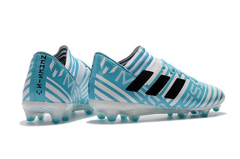 New Adidas Nemeziz Messi FG Soccer Cleats Shoes Silver Blue Black