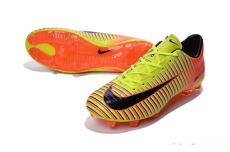 Nike Mercurial Vapor XI FG Soccer Cleats Orange Yellow