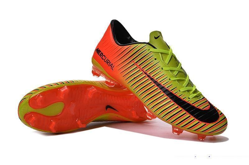 Nike Mercurial Vapor XI FG Soccer Cleats Orange Yellow