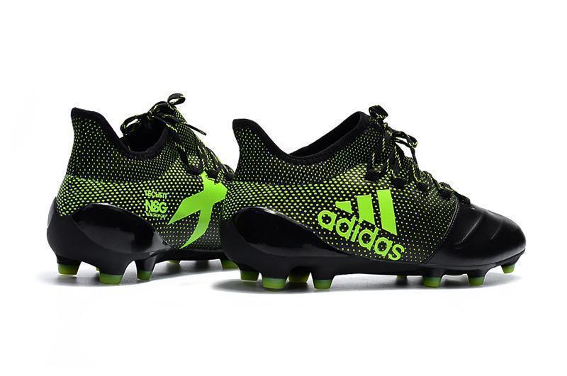 New Adidas X Series Leather FG Soccer Cleats Shoes Black Green