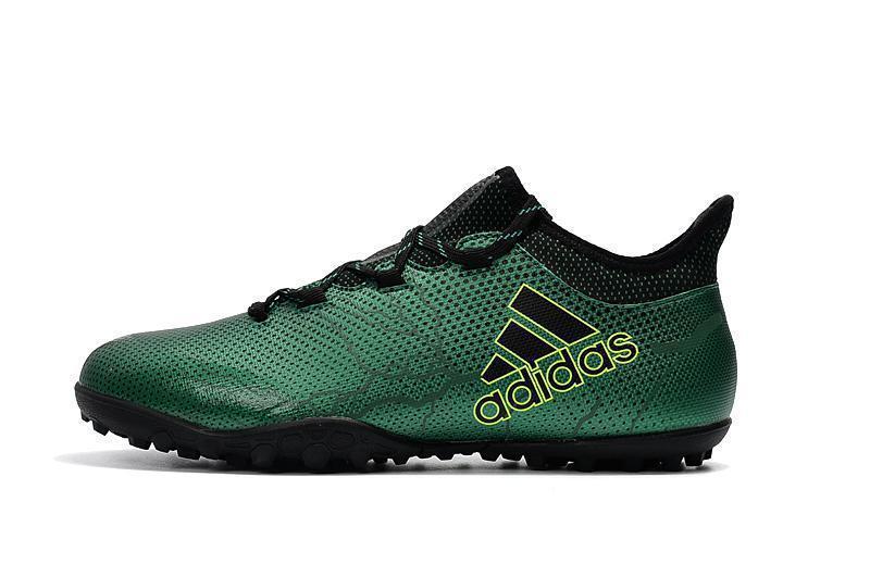 New Adidas X series TF Thunderstorm Grass Spikes Soccer Cleats Shoes Green Black Lime