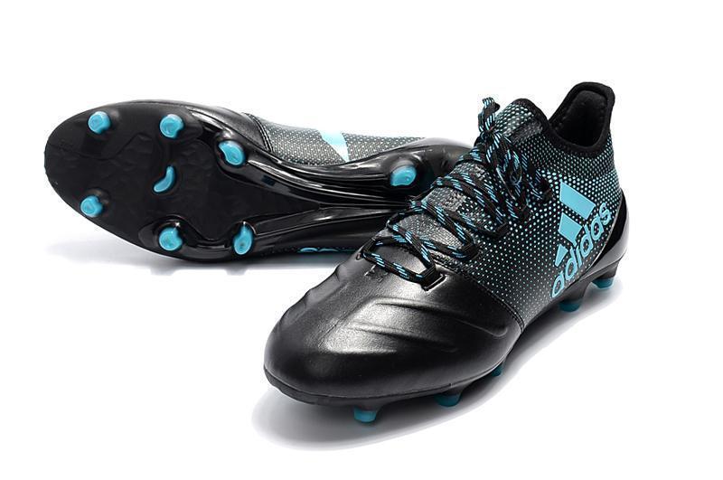 New Adidas X Series Leather FG Soccer Cleats Shoes Black Blue