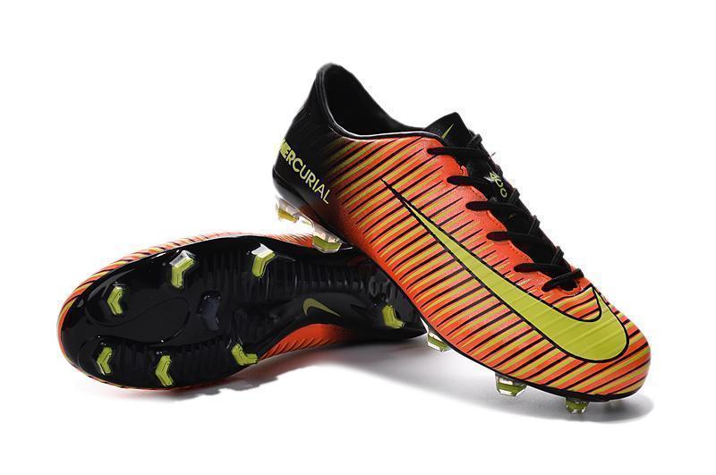 Nike Mercurial Vapor XI FG Soccer Cleats Orange Black Yellow