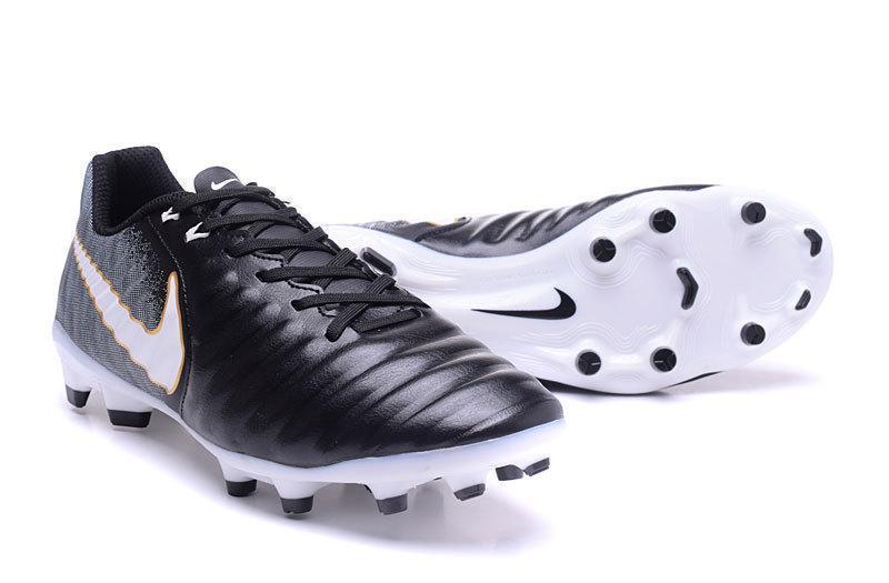 Nike Tiempo Legend VII FG Soccer Cleats Black White Orange