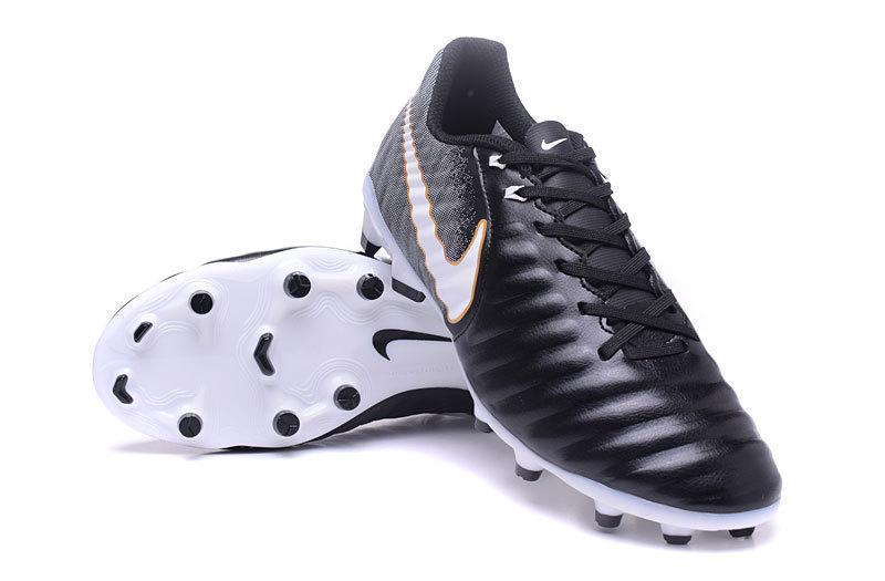 Nike Tiempo Legend VII FG Soccer Cleats Black White Orange