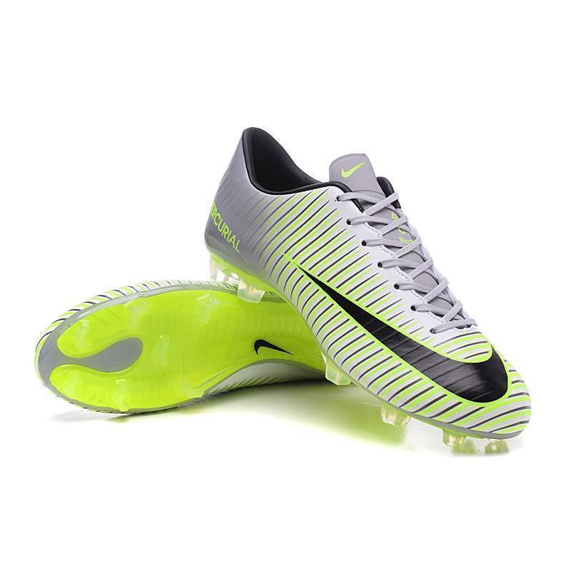 Nike Mercurial Vapor XI FG Soccer Cleats Grey White Green