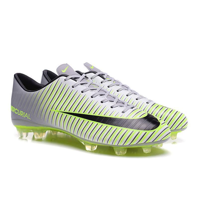 Nike Mercurial Vapor XI FG Soccer Cleats Grey White Green