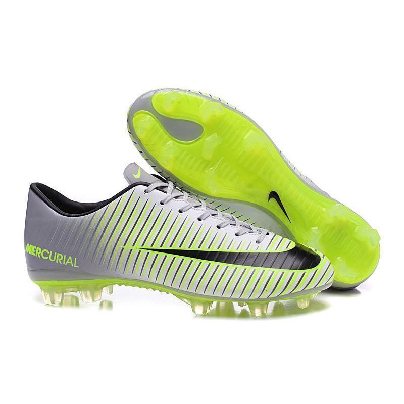 Nike Mercurial Vapor XI FG Soccer Cleats Grey White Green