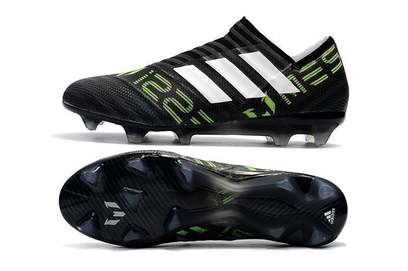 New Adidas Nemeziz FG Agility TPU Soccer Cleats Shoes Black Green White