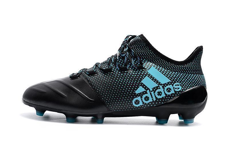 New Adidas X Series Leather FG Soccer Cleats Shoes Black Blue