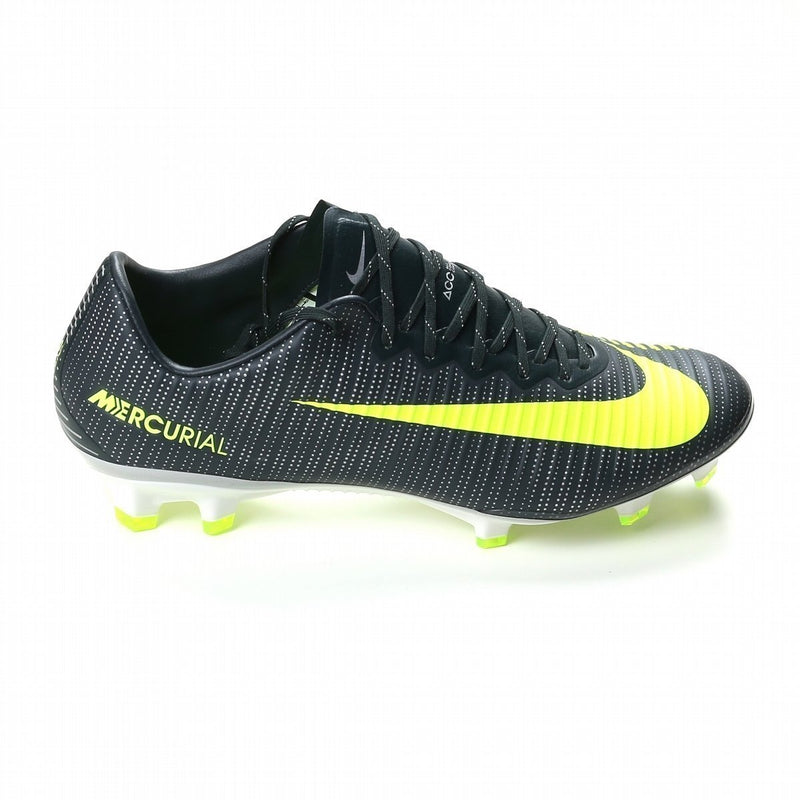 Nike Mercurial Vapor XI CR7 FG Soccer Cleats Seaweed Volt Hasta White