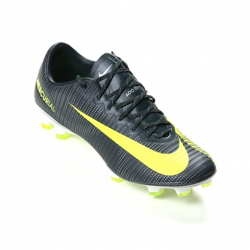 Nike Mercurial Vapor XI CR7 FG Soccer Cleats Seaweed Volt Hasta White