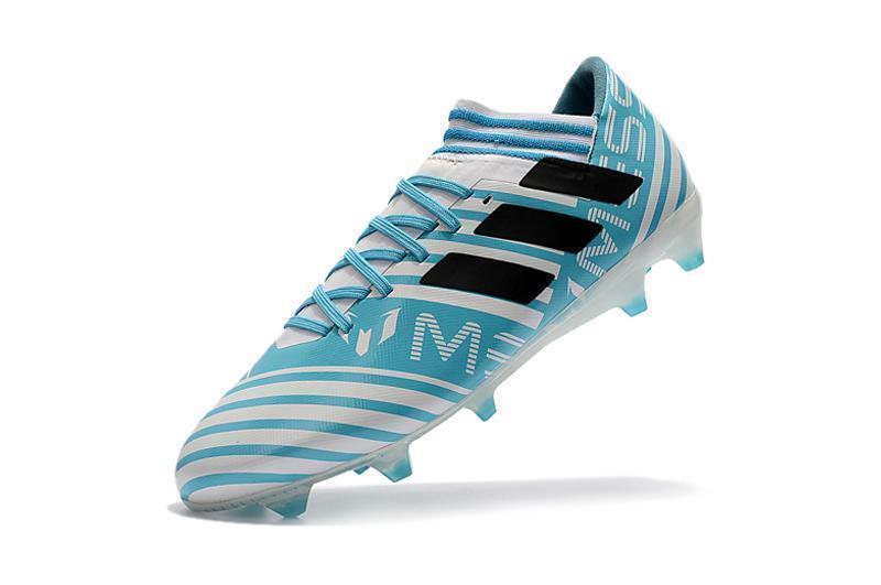 New Adidas Nemeziz Messi FG Soccer Cleats Shoes Silver Blue Black